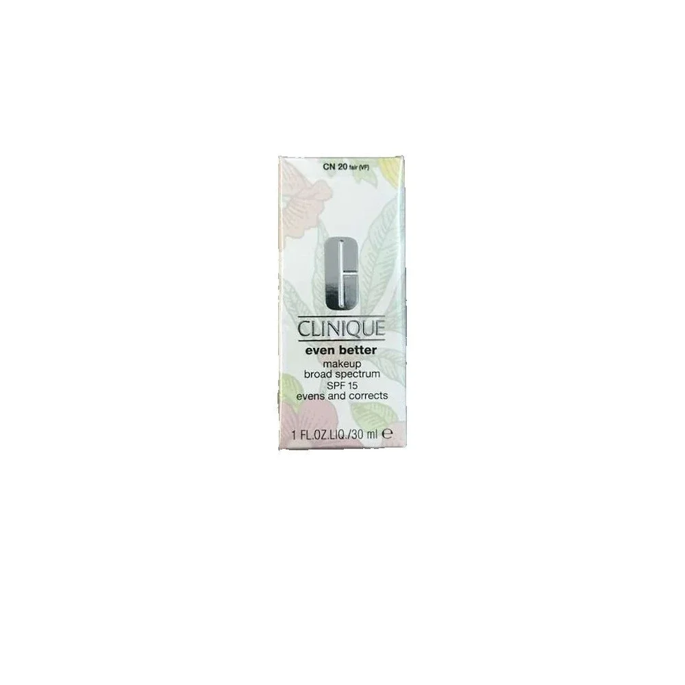 Clinique Even Better Makeup CN 20 Fair SPF 15 Evens & Corrects Foundation New